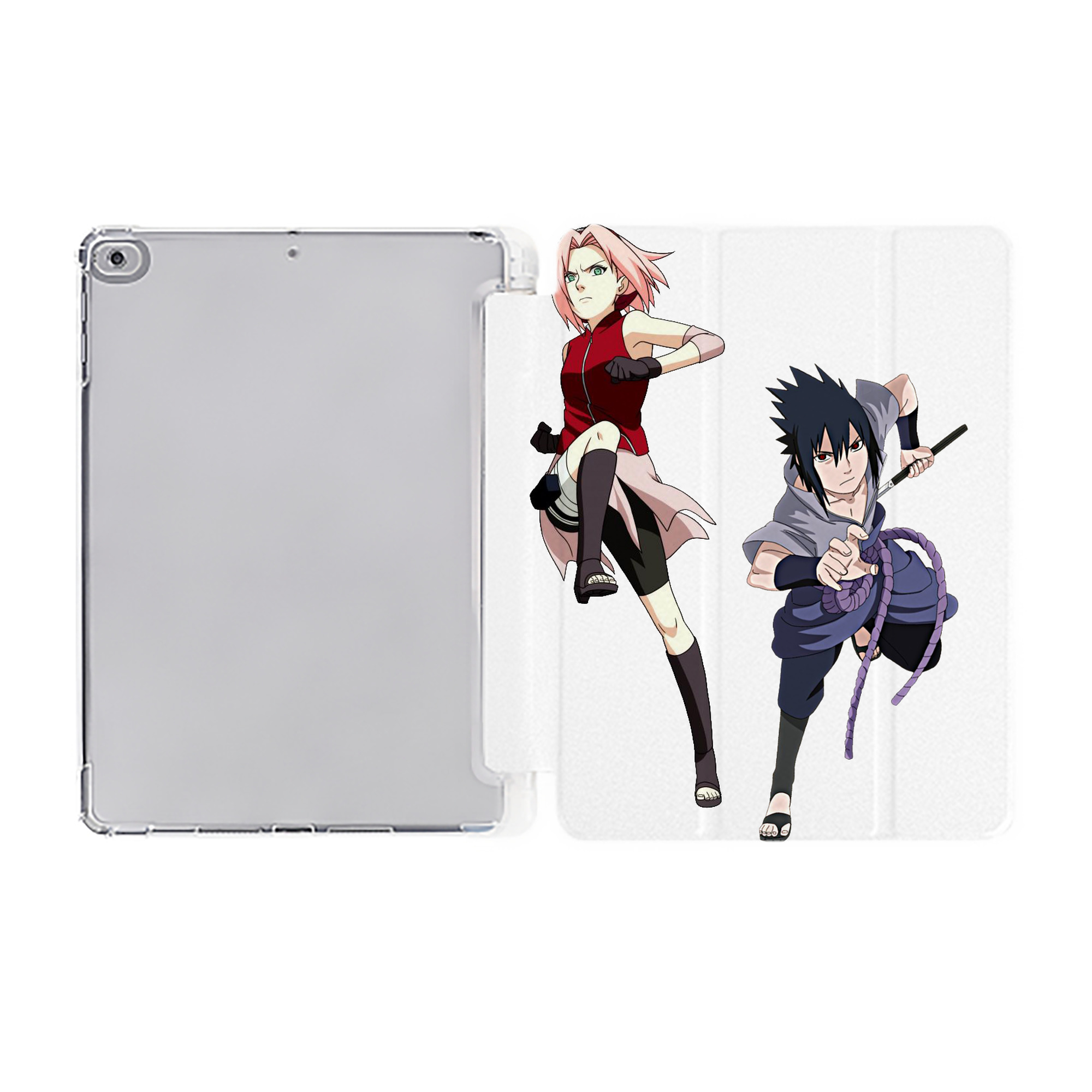（画像用） NARUTO -ナルト- 春野サクラ Haruno Sakura IPad ケース ペン収納付き 三つ折りスタンド PUレザー×シリコン 対応機種9.5/10.5/10.9インチ
